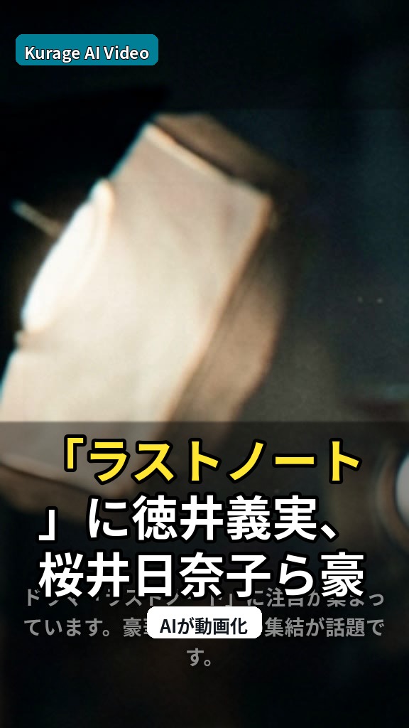 「ラストノート」に徳井義実、桜井日奈子ら豪華キャスト集結！大人のラブストーリーの深掘りのサムネイル