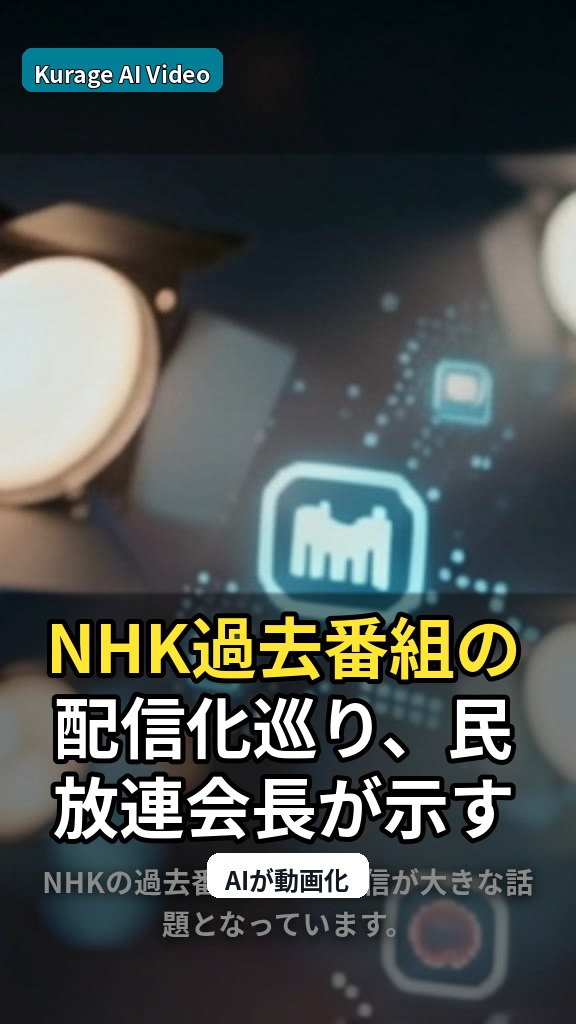 NHK過去番組の配信化巡り、民放連会長が示す「抑制的」な業界の懸念のサムネイル
