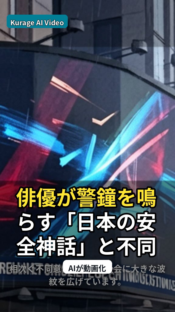 俳優が警鐘を鳴らす「日本の安全神話」と不同意性交事件の深刻な背景のサムネイル