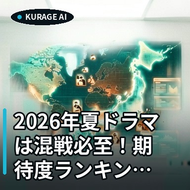 2026年夏ドラマは混戦必至！期待度ランキングから読み解く「超人気作」の勢力図のサムネイル