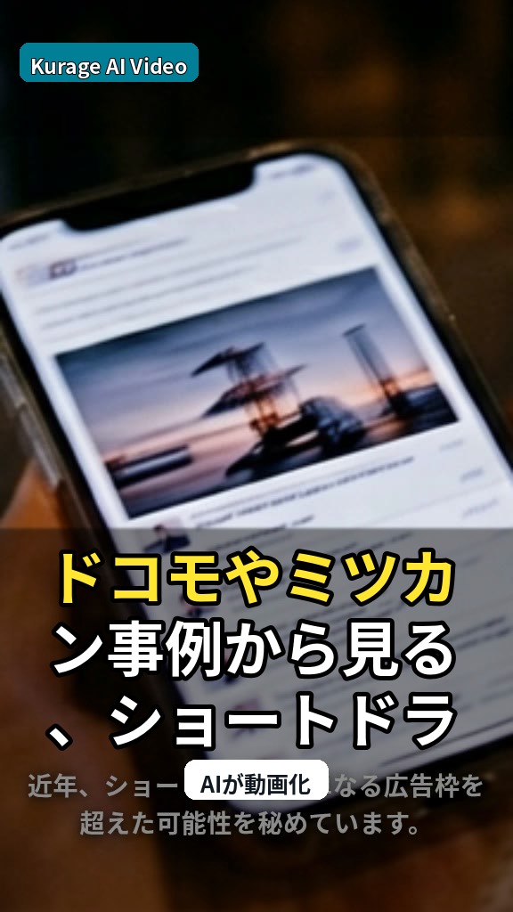 ドコモやミツカン事例から見る、ショートドラマを活用したブランド価値向上戦略のサムネイル