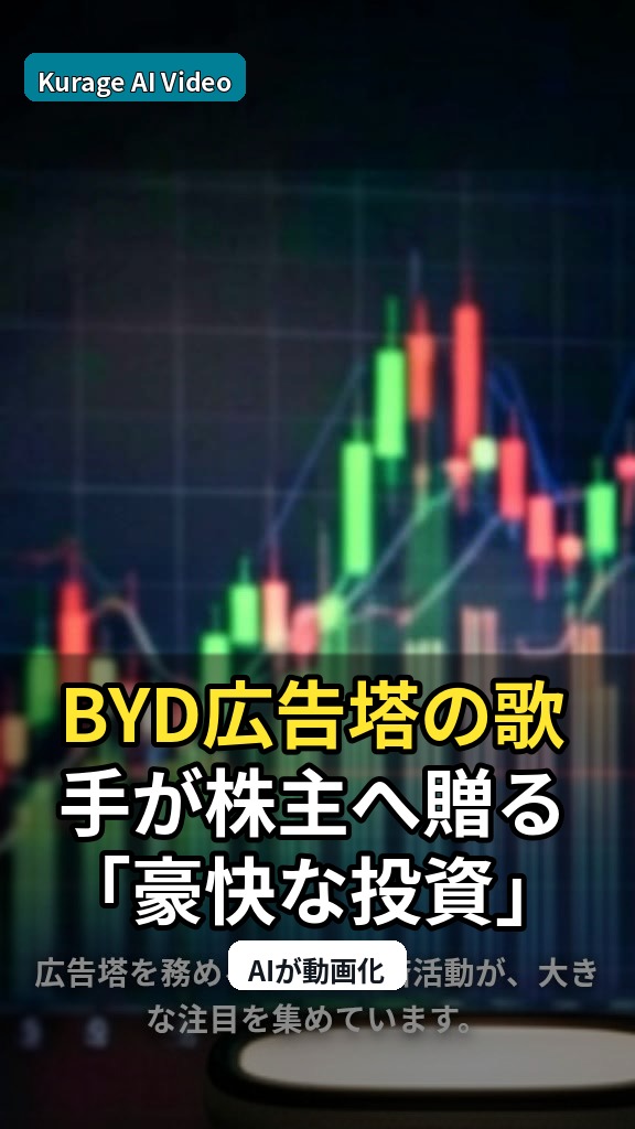 BYD広告塔の歌手が株主へ贈る「豪快な投資」の裏側とは？のサムネイル