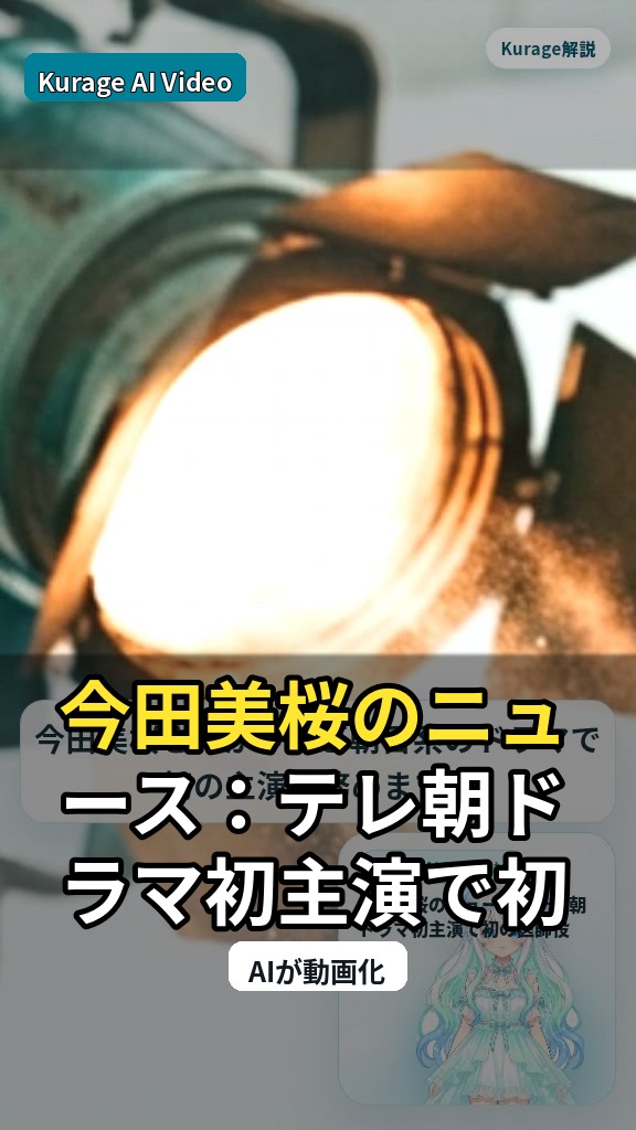 今田美桜のニュース：テレ朝ドラマ初主演で初の医師役「チームワーク抜群でで…を読むのサムネイル