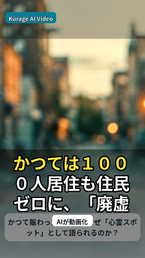 かつては１０００人居住も住民ゼロに、「廃虚団地」「心霊スポット」とし…：怪談文化としての見どころのサムネイル