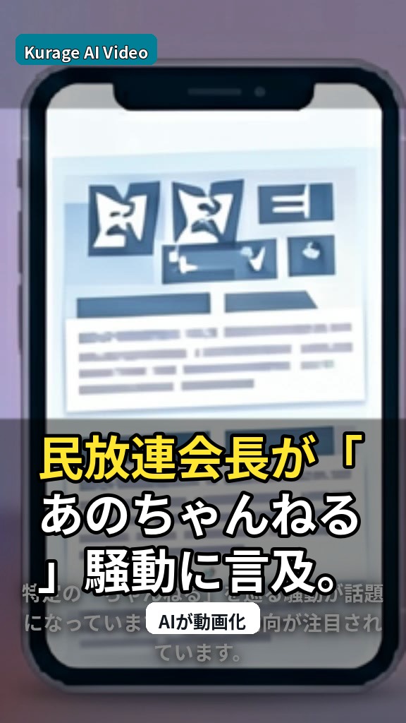 民放連会長が「あのちゃんねる」騒動に言及。「付け加えることはない」発言の背景とは？のサムネイル