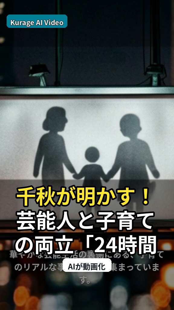 千秋が明かす！芸能人と子育ての両立「24時間」「掛け持ち」のリアルな事情のサムネイル