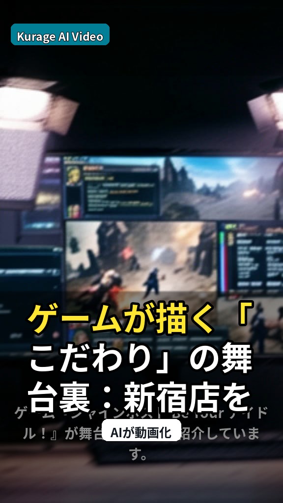 ゲームが描く「こだわり」の舞台裏：新宿店を題材とした没入型演出の考察のサムネイル