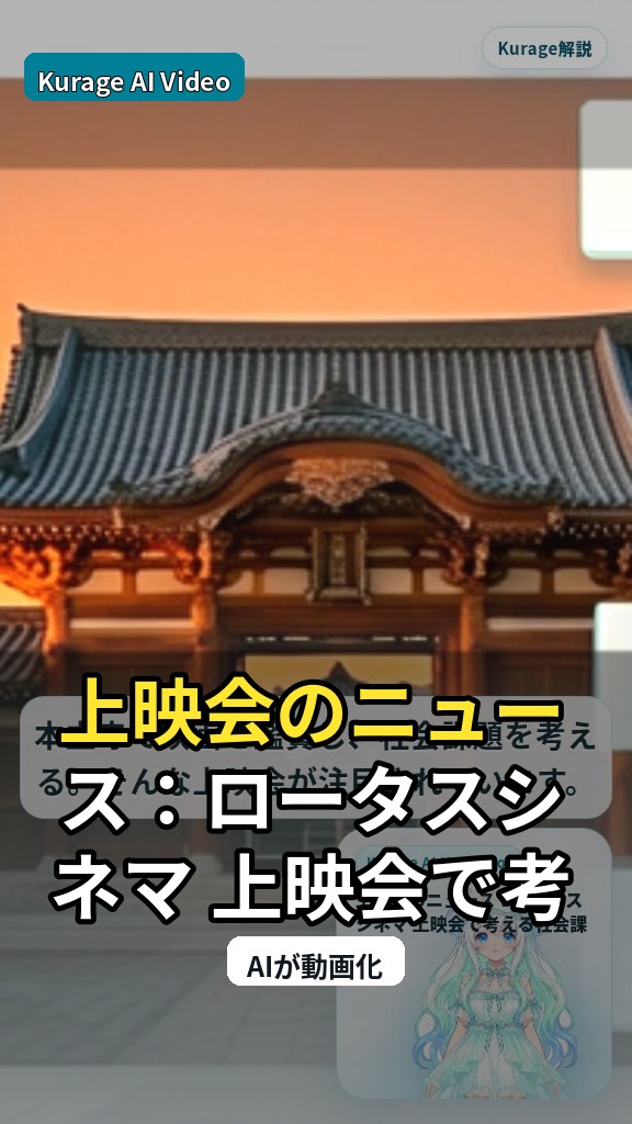 上映会のニュース：ロータスシネマ 上映会で考える社会課題 本立寺で映画…を読むのサムネイル