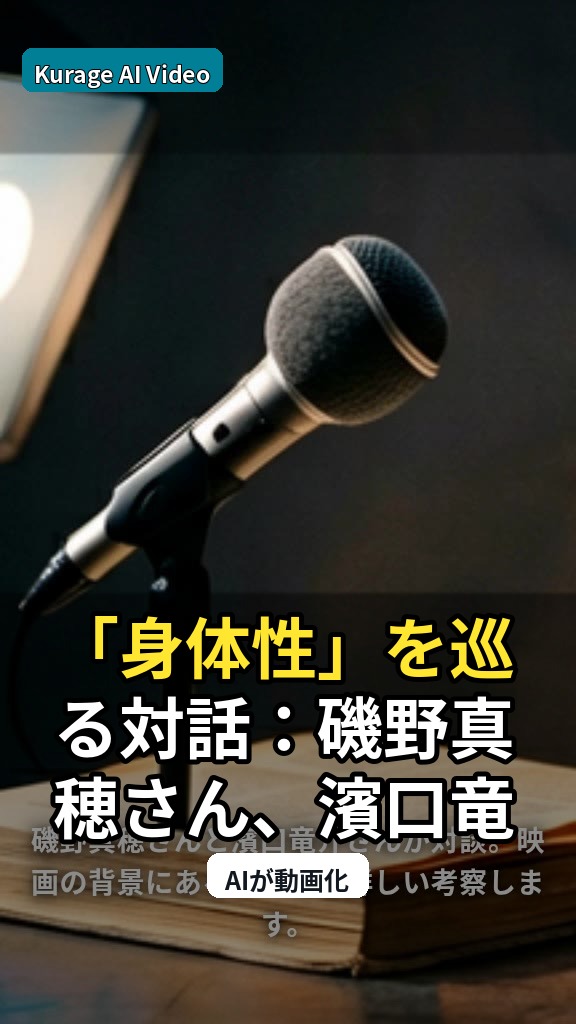 「身体性」を巡る対話：磯野真穂さん、濱口竜介氏が語る映画『急に具合が悪くなる』の背景のサムネイル