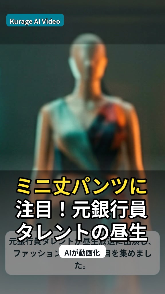 ミニ丈パンツに注目！元銀行員タレントの昼生放送でのファッションが話題にのサムネイル
