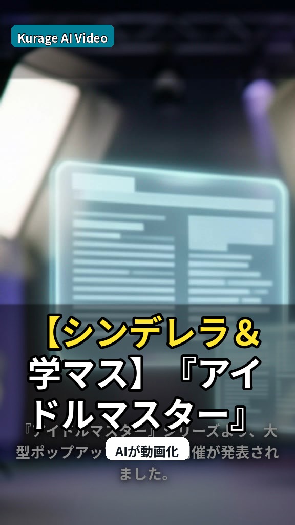 【シンデレラ＆学マス】『アイドルマスター』大型ポップアップストアが日本・中国で2026年開催決定のサムネイル