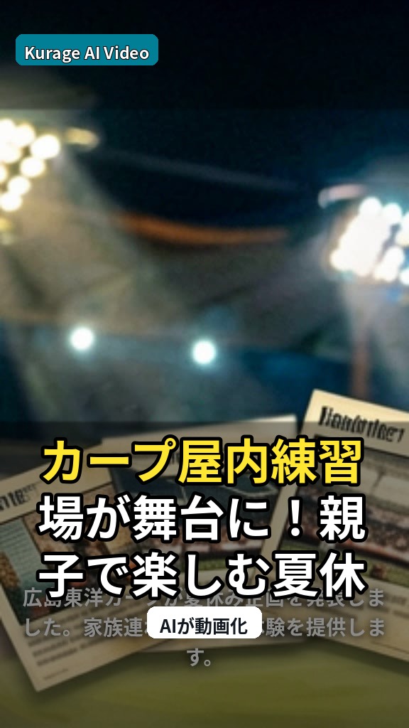 カープ屋内練習場が舞台に！親子で楽しむ夏休み企画の全貌のサムネイル