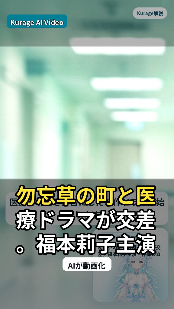 勿忘草の町と医療ドラマが交差。福本莉子主演『神様のカルテ』がNHKで開幕のサムネイル