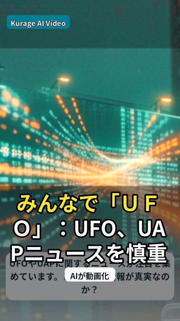 みんなで「ＵＦＯ」：UFO/UAPニュースを慎重に読むのサムネイル