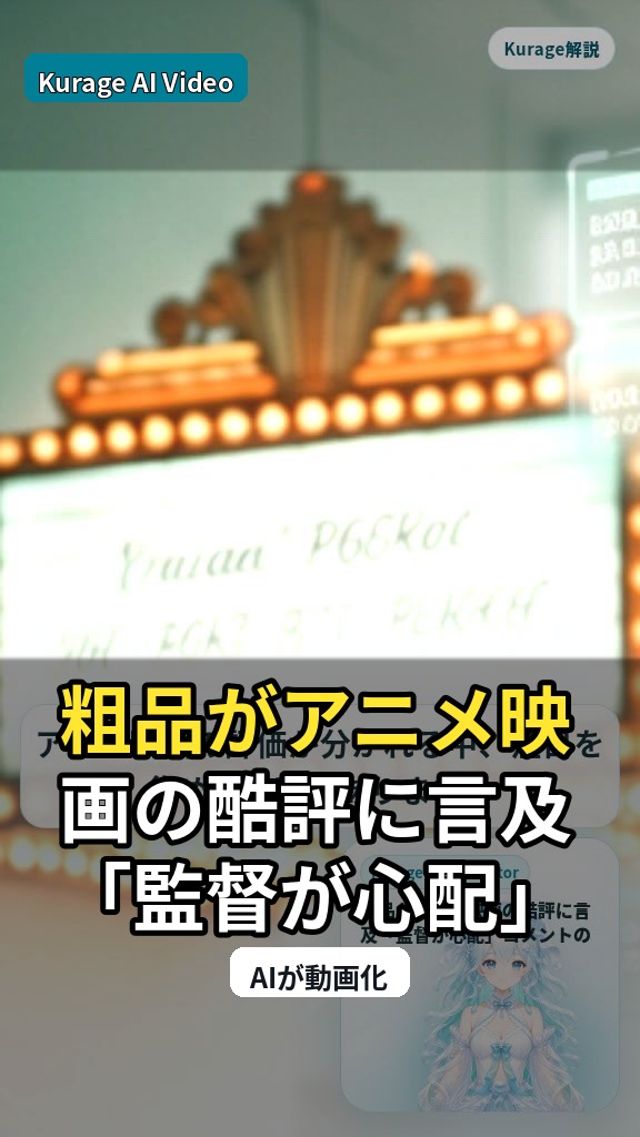 粗品がアニメ映画の酷評に言及「監督が心配」コメントの裏側を考察のサムネイル