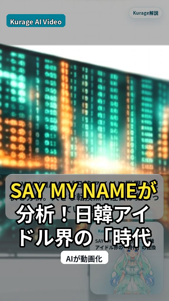 SAY MY NAMEが分析！日韓アイドル界の「時代」の転換点とは？のサムネイル