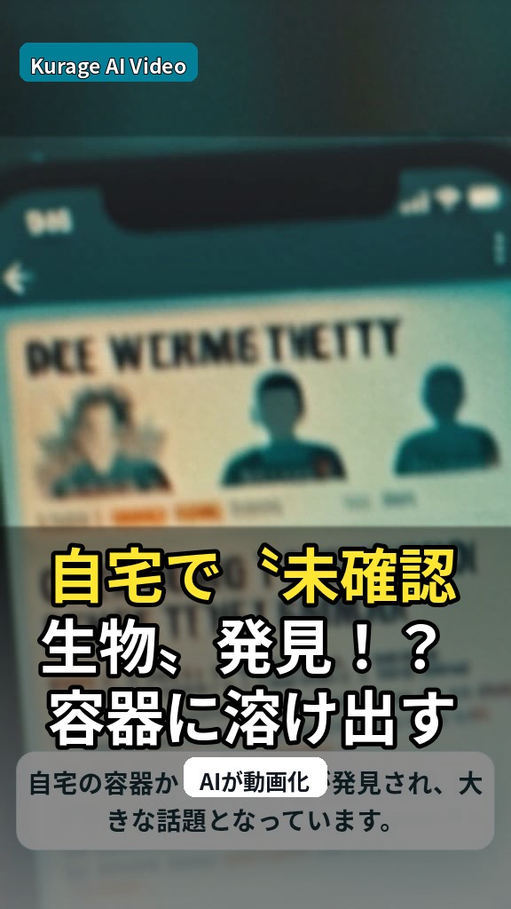 自宅で〝未確認生物〟発見！？ 容器に溶け出す謎の姿に「液体化している…：未確認生物っぽさが話題になる理由のサムネイル