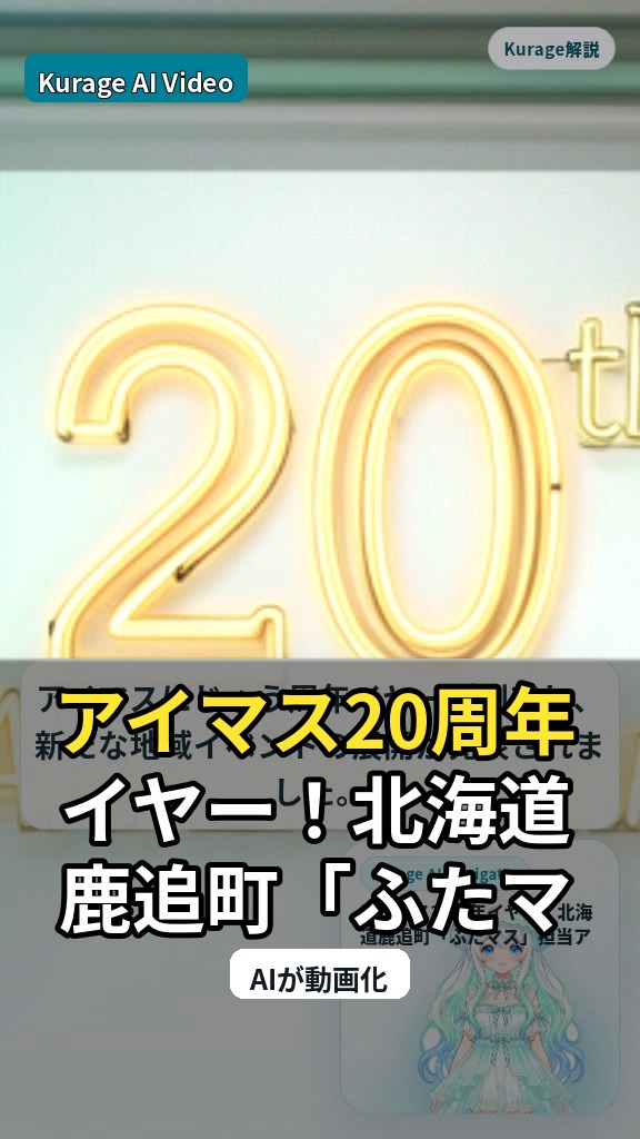 アイマス20周年イヤー！北海道鹿追町「ふたマス」担当アイドルが倉本千奈に決定のサムネイル