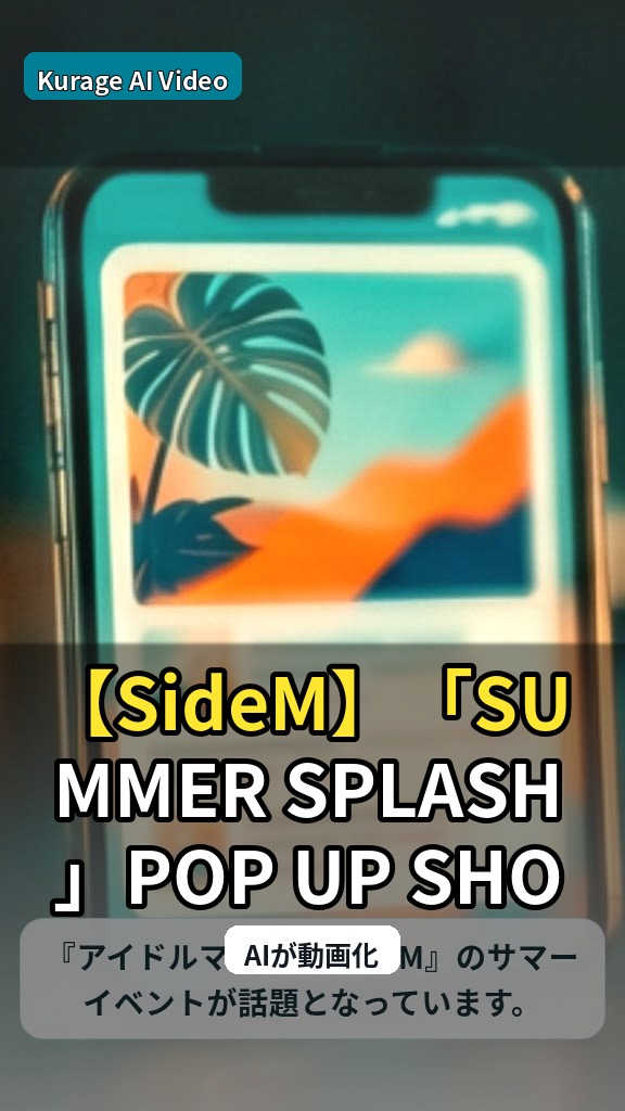 【SideM】「SUMMER SPLASH」POP UP SHOPの詳細情報が解禁！開催概要を徹底解説のサムネイル