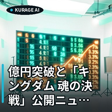 億円突破と「キングダム 魂の決戦」公開ニュース：注目点を整理のサムネイル