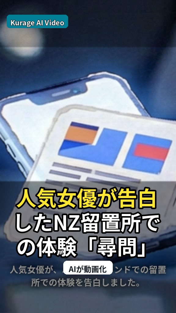 人気女優が告白したNZ留置所での体験「尋問」の真相とは？のサムネイル