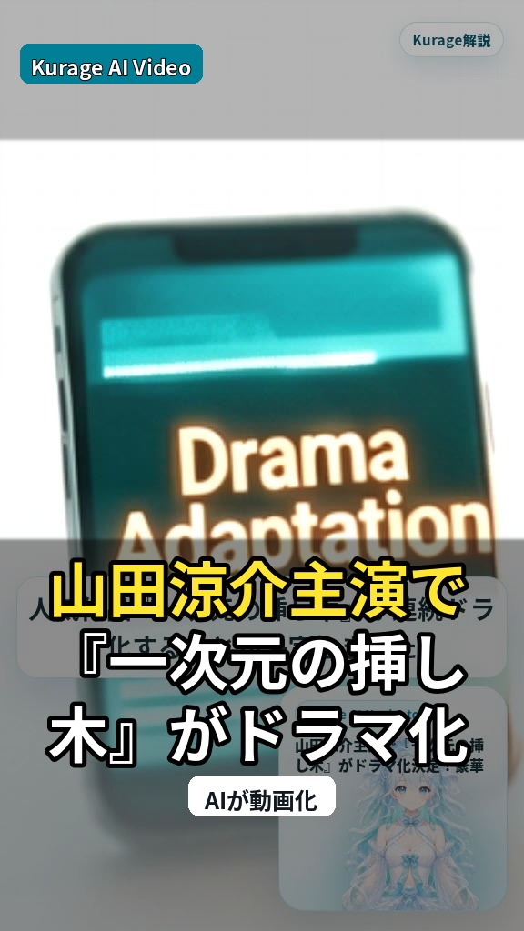 山田涼介主演で『一次元の挿し木』がドラマ化決定！豪華共演陣と放送情報のサムネイル