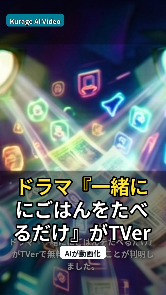 ドラマ『一緒ににごはんをたべるだけ』がTVerで無料配信！見逃し視聴の注目ポイントのサムネイル